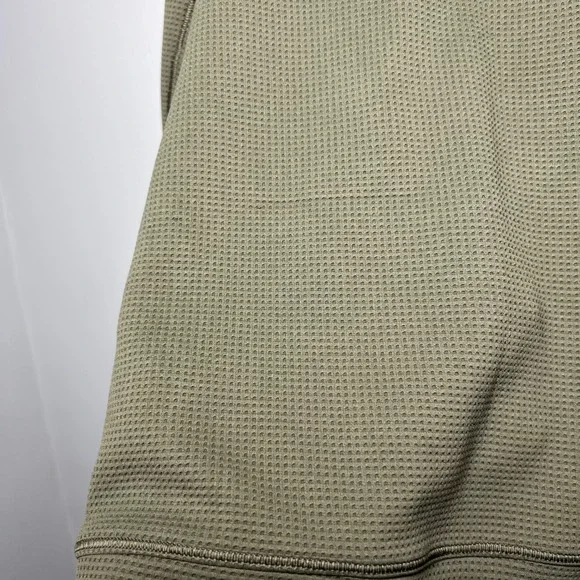 Lululemon Mens Shift Stitch Crewneck Waffle Knit Pullover‎ Green Activewear - Picture 3 of 5